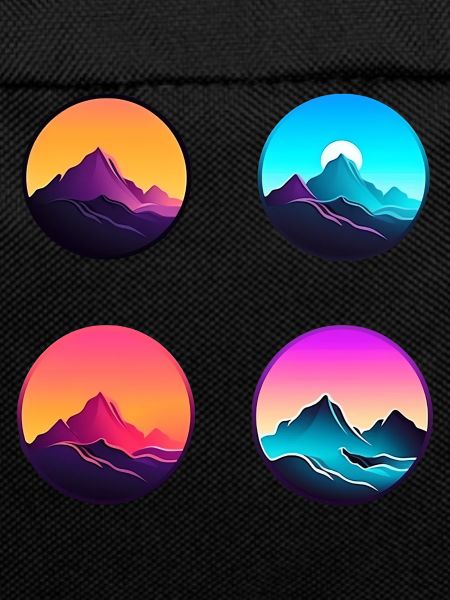 Mountain Landscape Geometric Art
