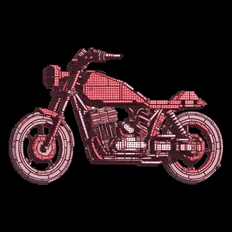 Hobby Biker und Motorradfahrer retro Design