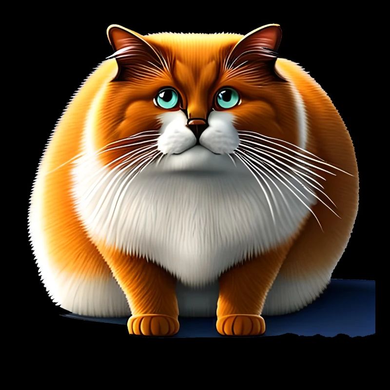 Fat Cat with Fluffy Fur