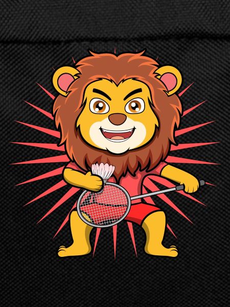 Netter Löwe, Badmintonspieler, ironischer