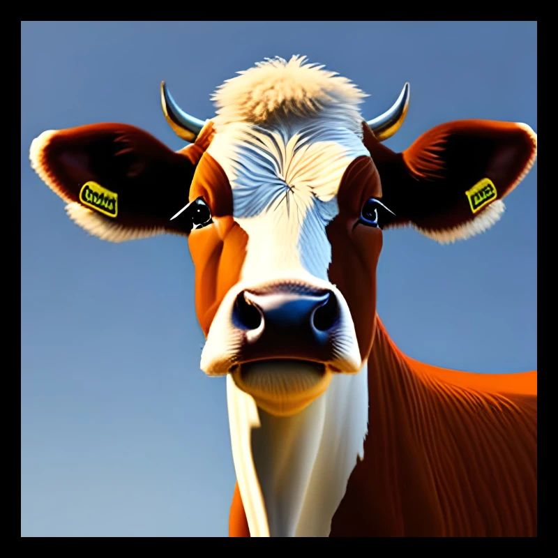 Brown and White Cow