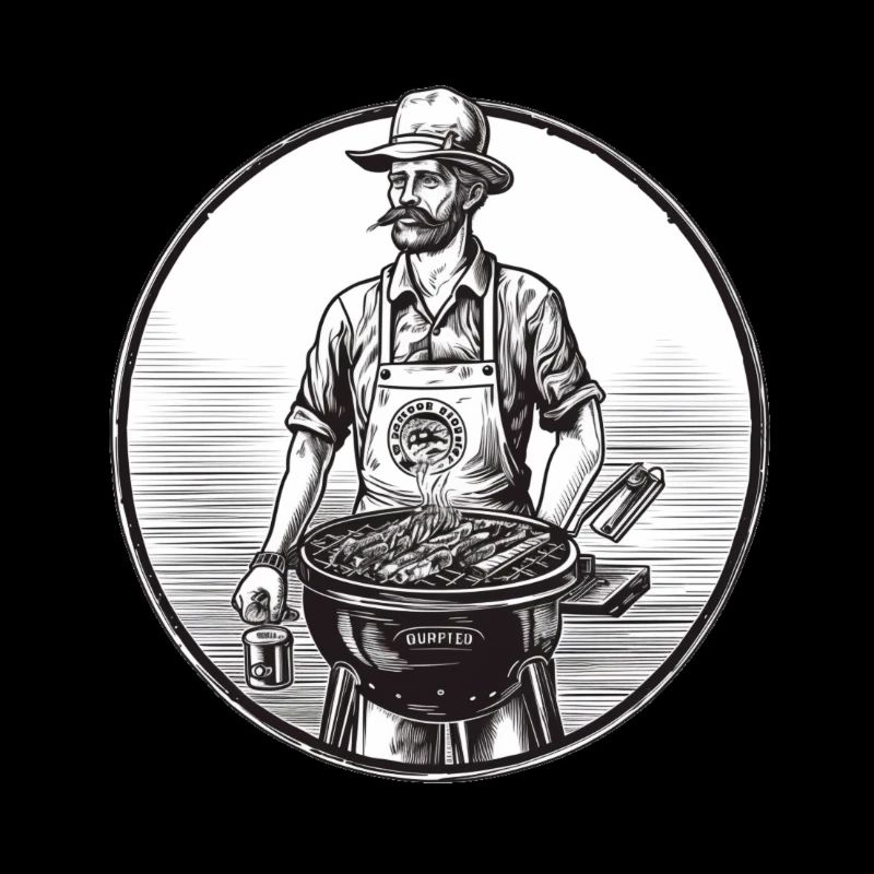Mann am Grill
