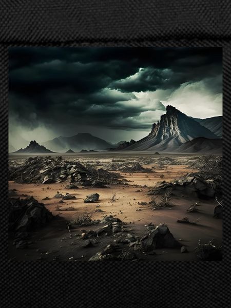 Gloomy Barren Desert Landscape
