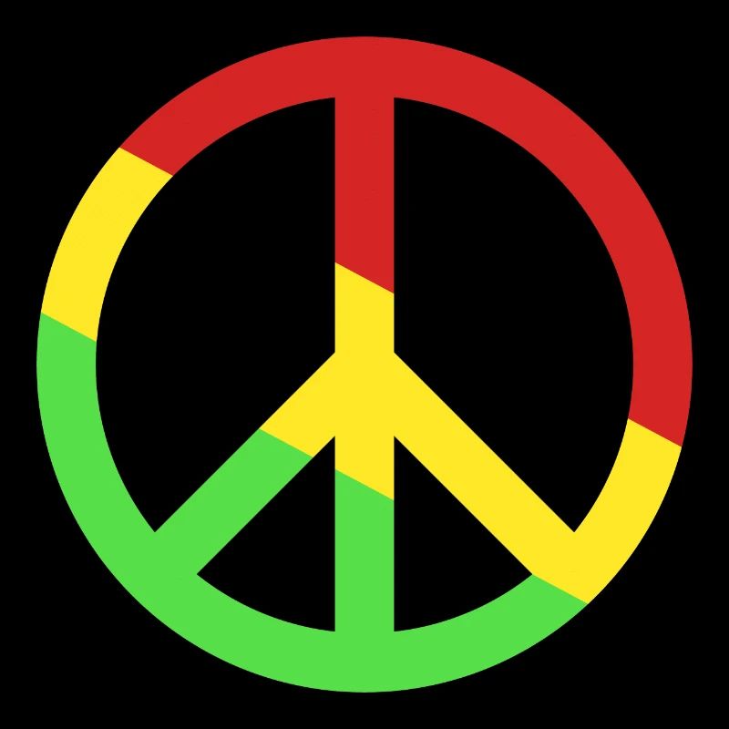 Peace green yellow red.