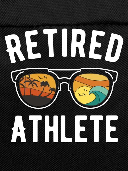 Active pensioner-athlete with sunglasses on
