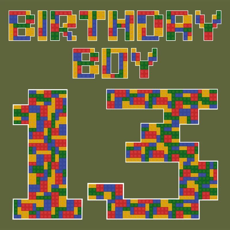 Mignon 13th Birthday Gift 13 ans Bâtiment en bloc