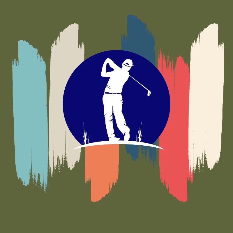 Retro rainbow golf
