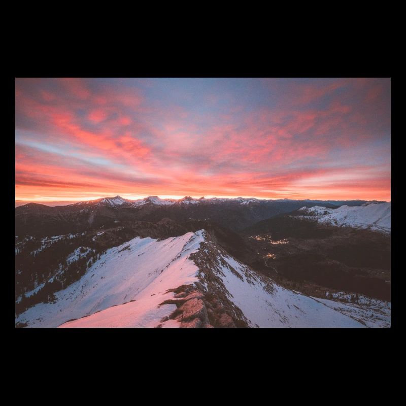 Alpine sunrise on agrafa mountains