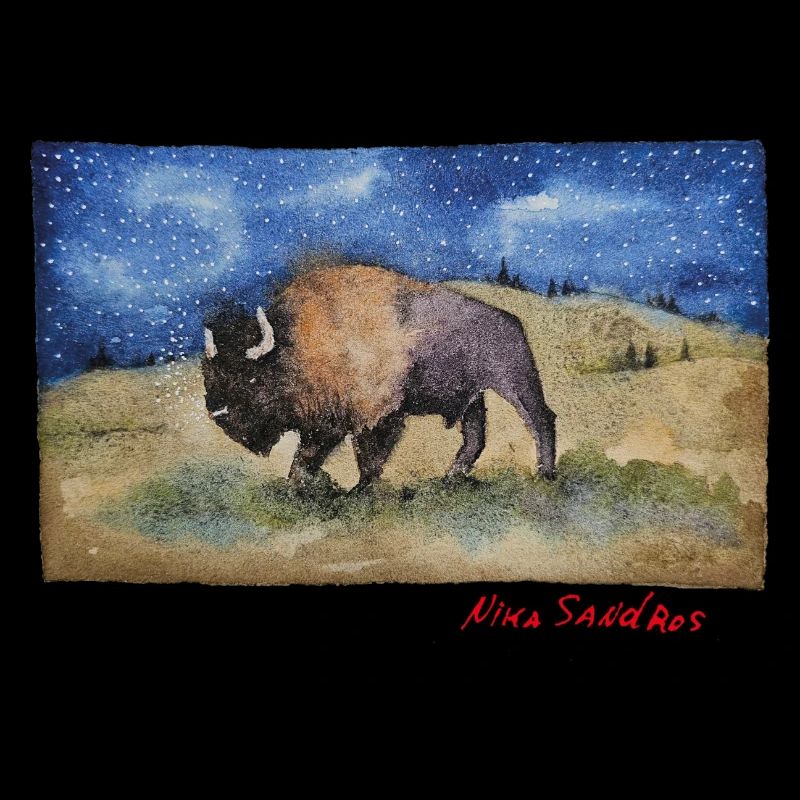 Bison - aquarelle