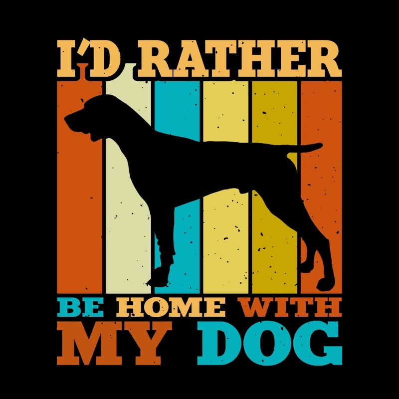 German Shorthaired Pointer Dog Silhouette Retro