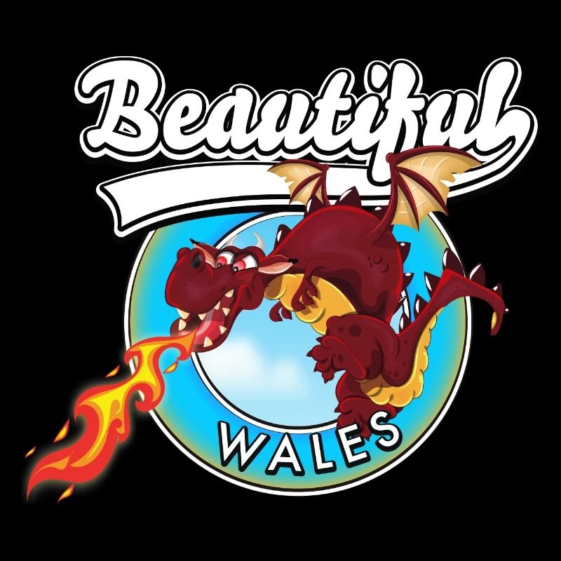 Schönes walisisches rotes Drachenlogo