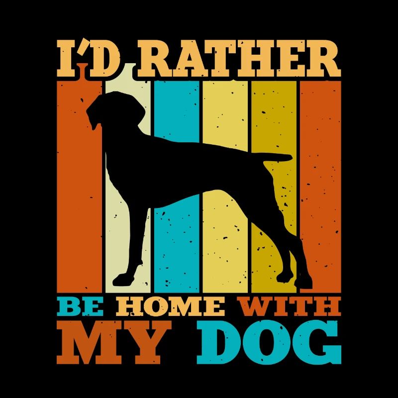 Old Danish Pointer Dog Silhouette Retro Sunset