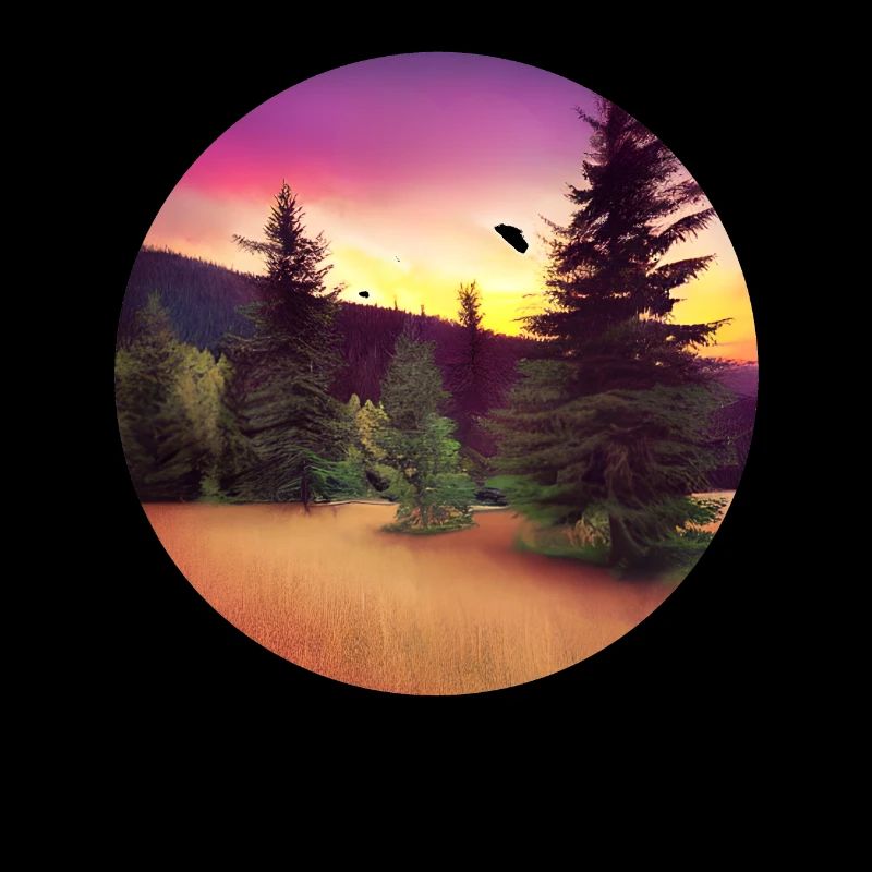 Trees in plain and mountain