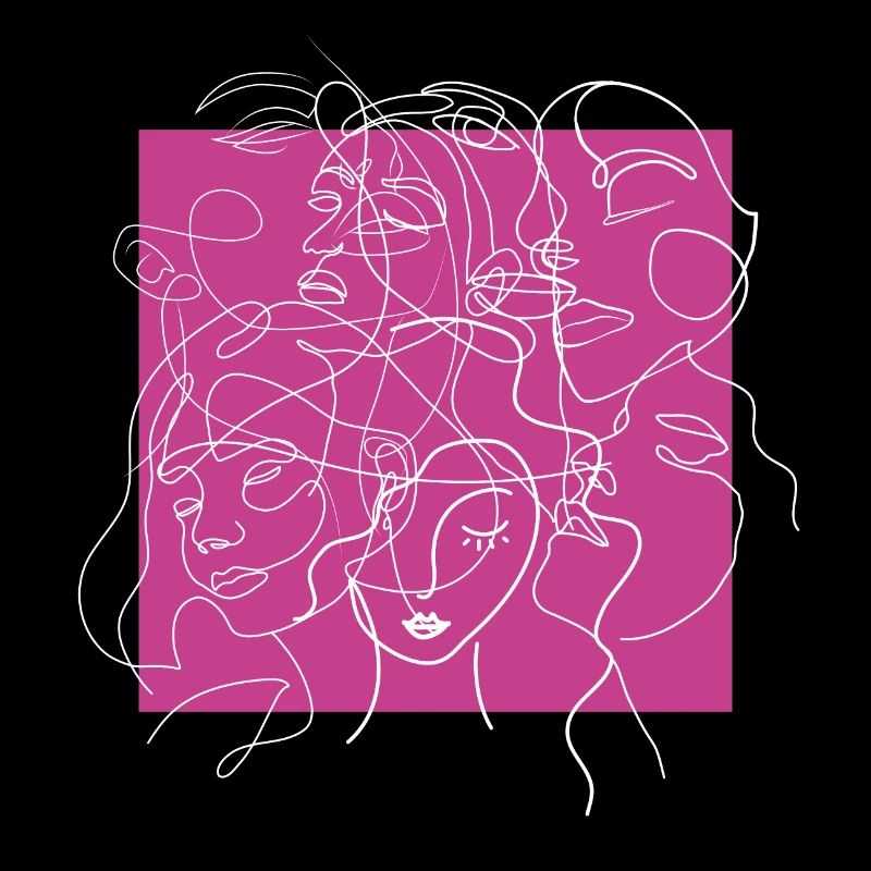 Gesichtslinie rosa