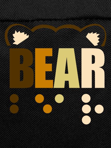 Gay bear in Braille