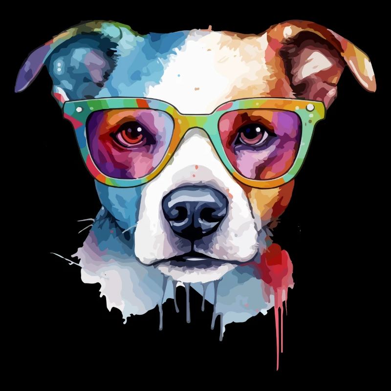 Rox the bespectacled dog
