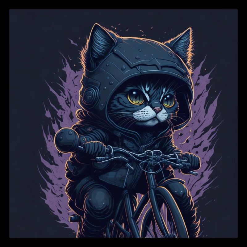 Chat à vélo