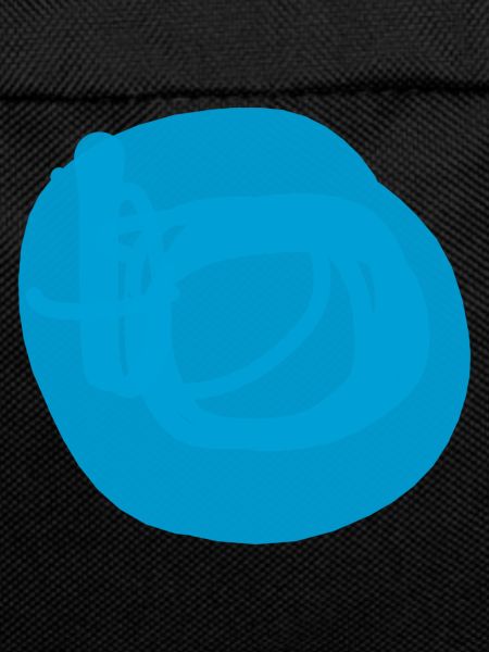 Small blue dot on T-shirt