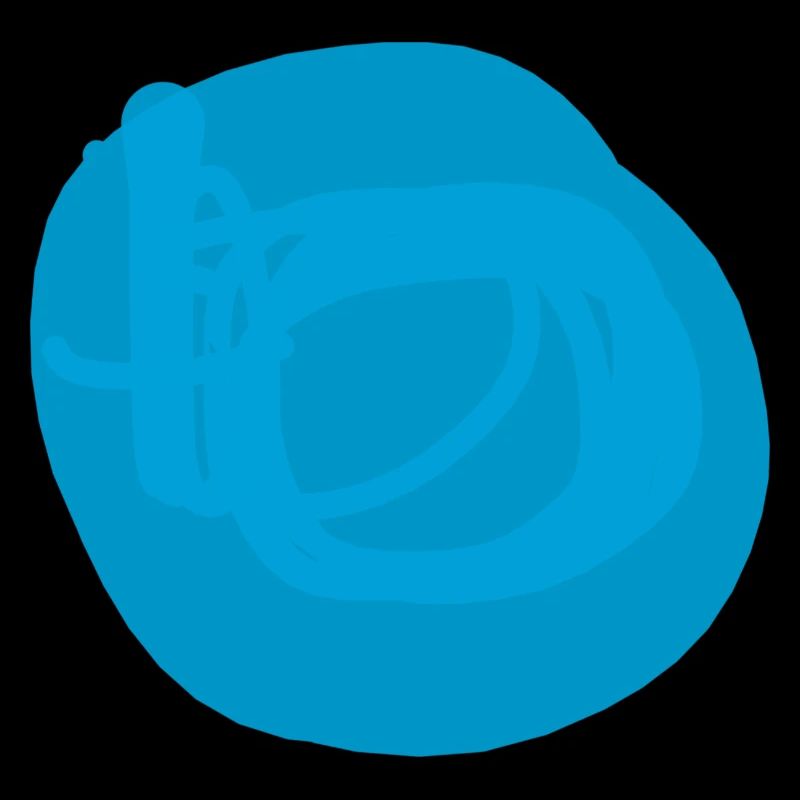 Small blue dot on T-shirt