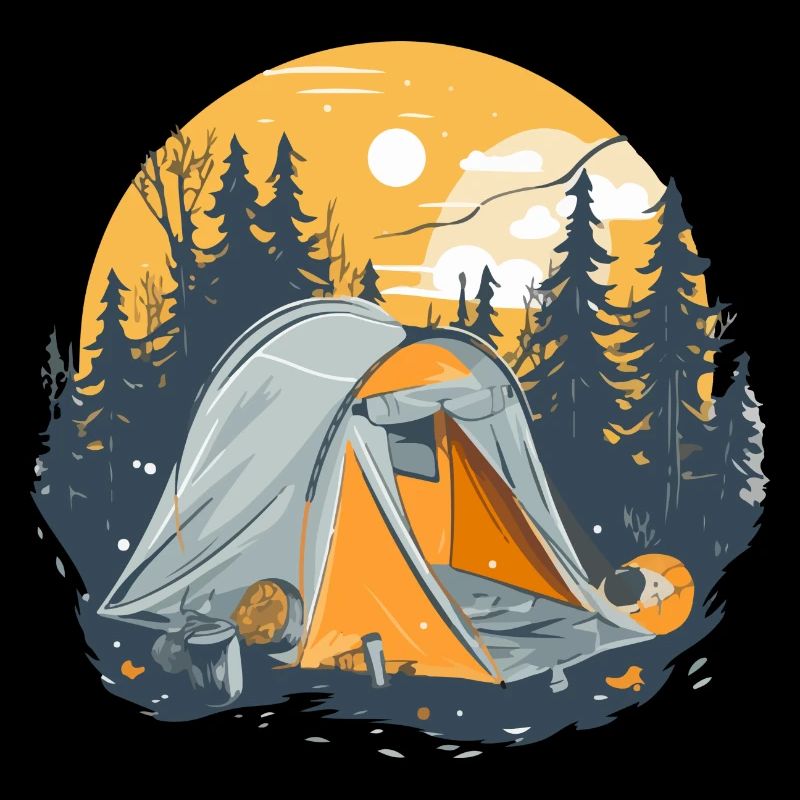 Camping in the forest