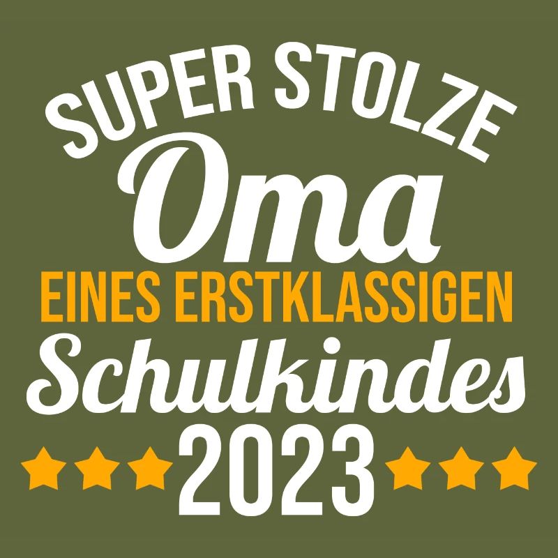 Stolze Oma eines Schulkind 2023 Einschulung