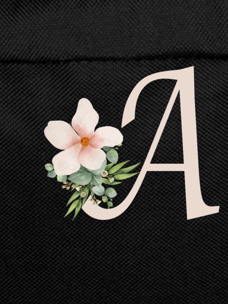 Letter A with flower
