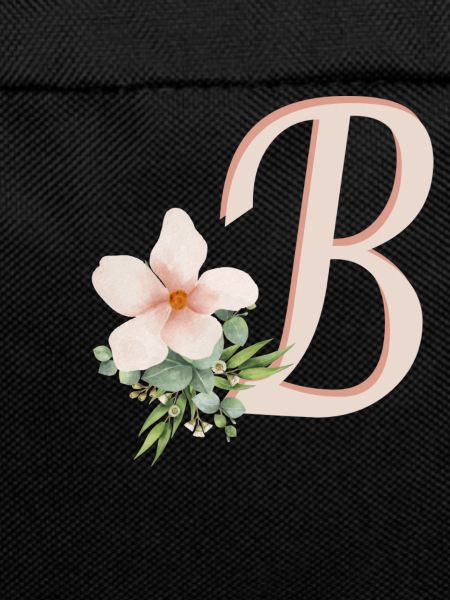 Letter B with flower