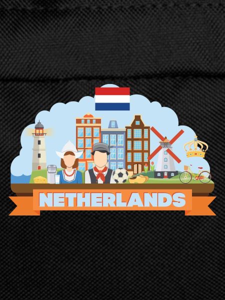 Netherlands travel flat composition