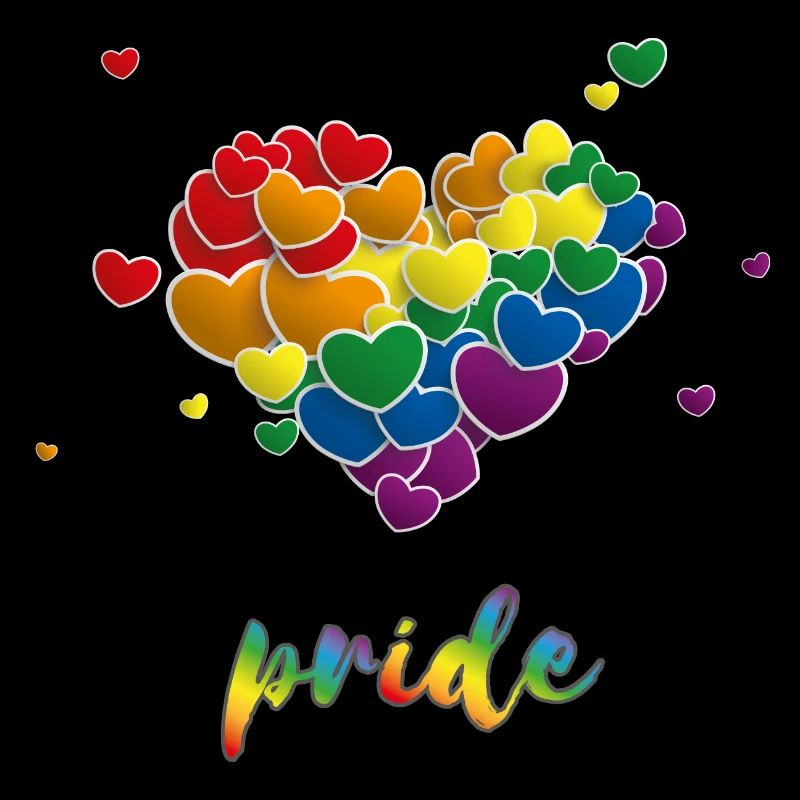 Rainbow Hearts Splash Pride