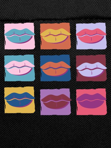 Retro mehrfarbige Lippe