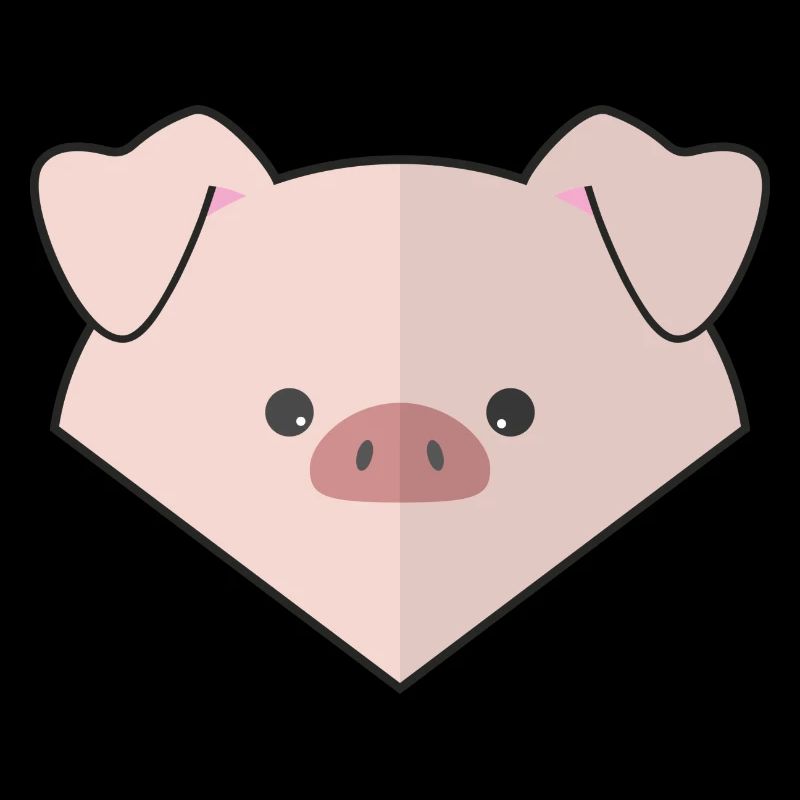 Niedliches einfaches Schwein