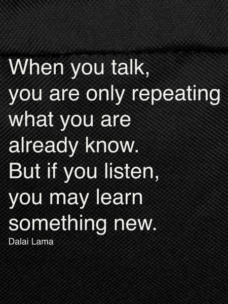 When you speak