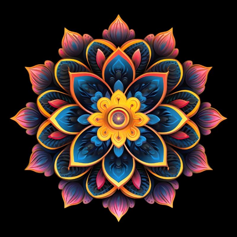 Mandala Fleur Colorée