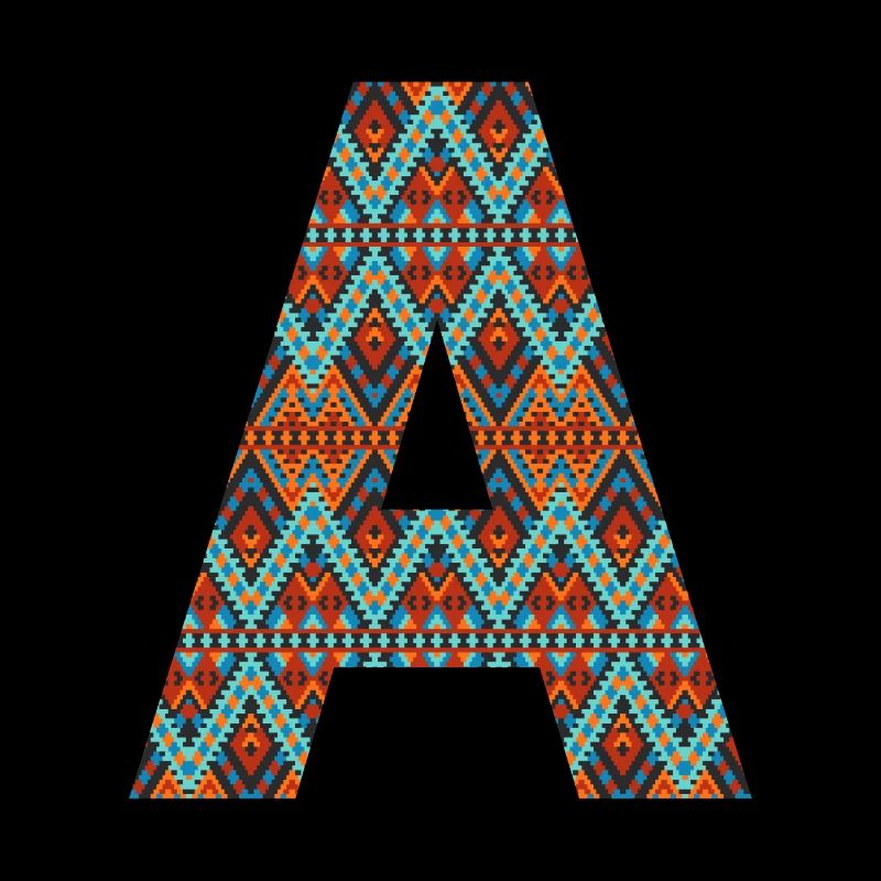 Letter A- boho design
