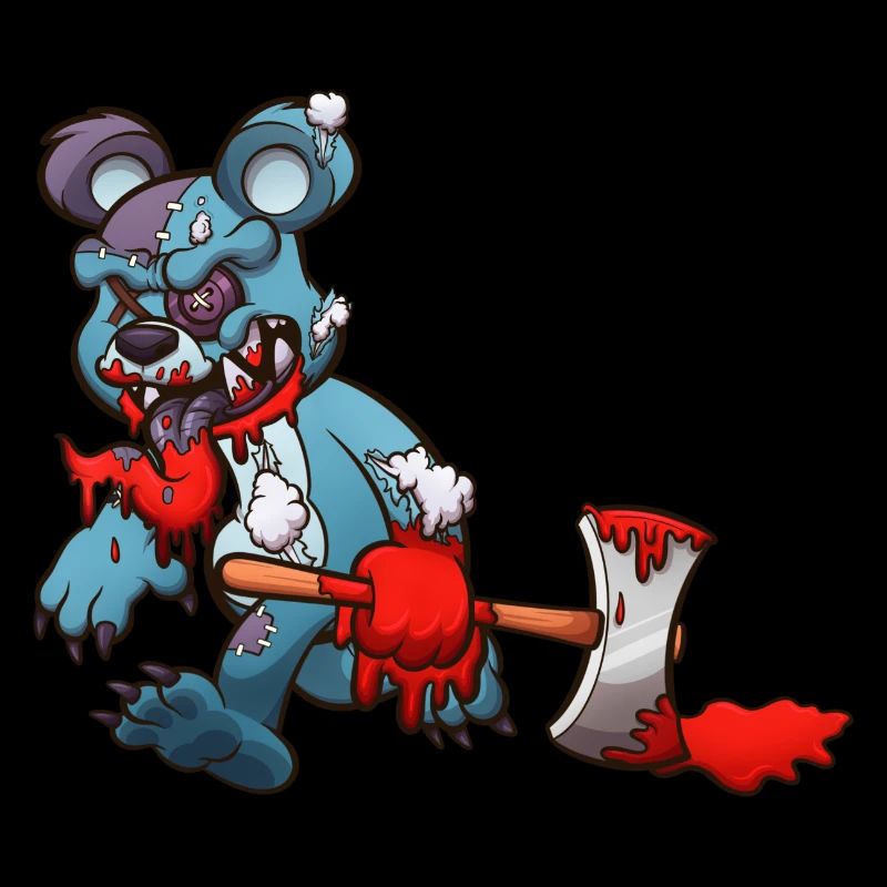 Evil Teddy Bear With Axe