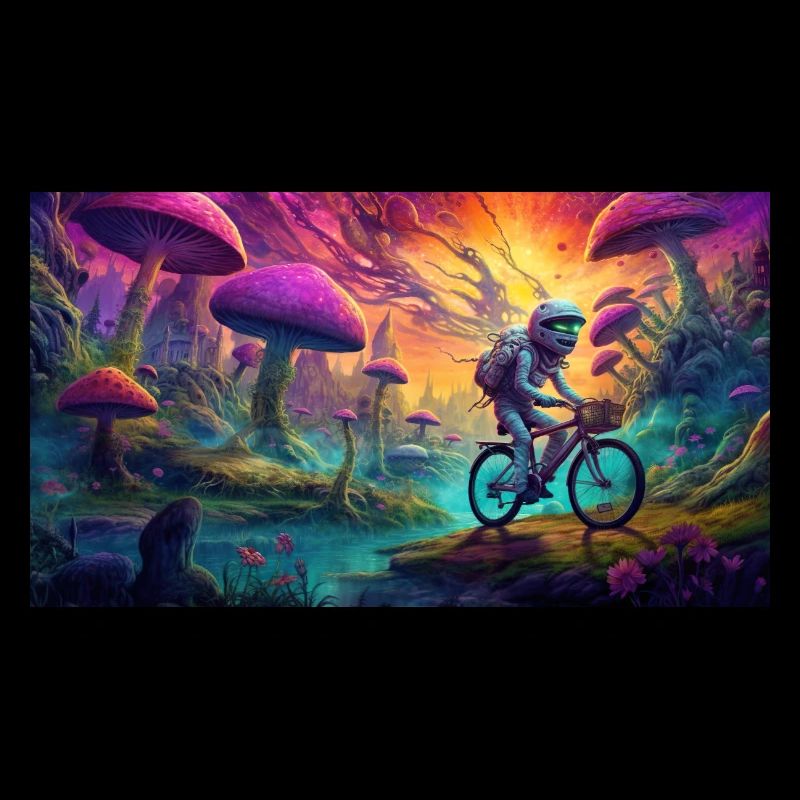 Psychedelic Alien Bicycle Day