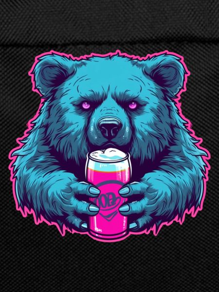Magenta Blue Beer Bear