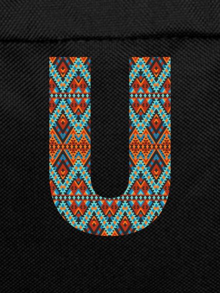 Buchstabe U-Boho-Design, Buntes Monogramm