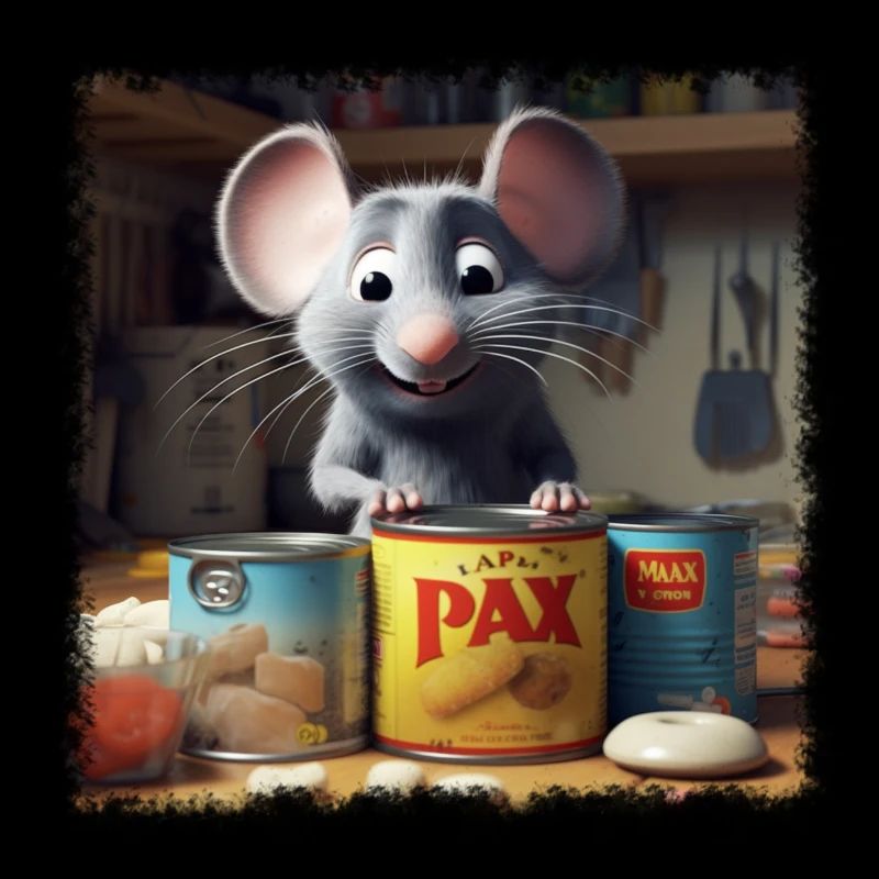 Souris affamée