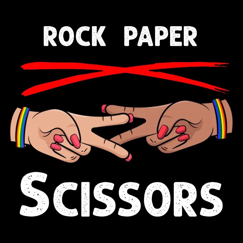 Stein Papier Schere Lustig Lesbisch Stolz LGBT