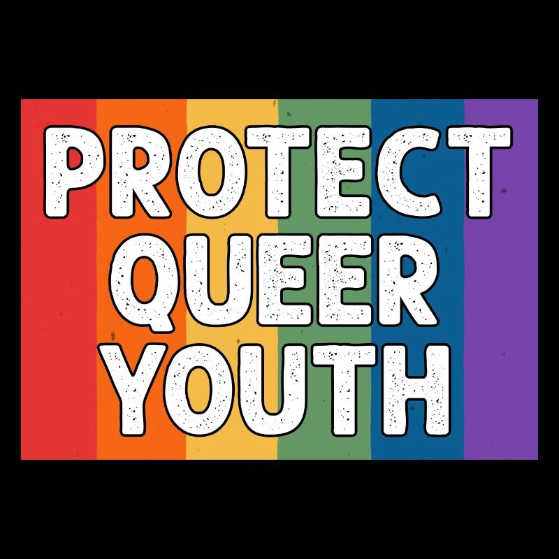 Queere Jugend schützen Regenbogen LGBT Rechte Stolz