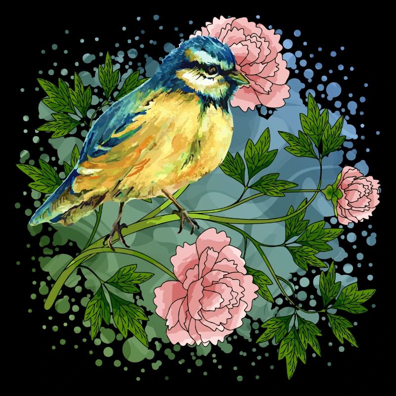 Bunter Vogel