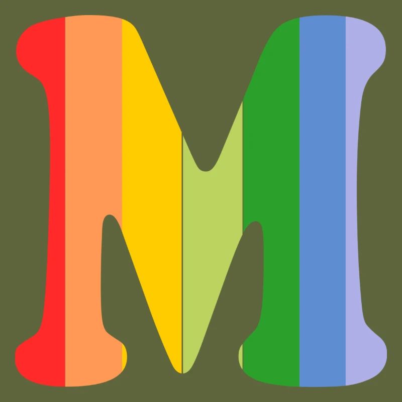 Buchstabe M Regenbogen