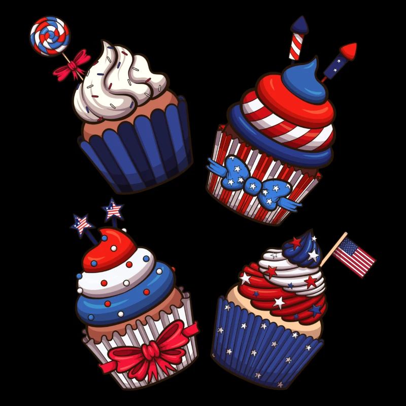 Cupcakes am 4. Juli