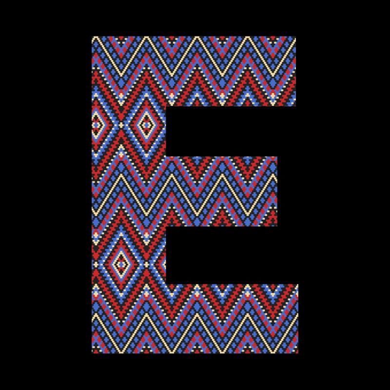 Monogram Letter E- boho colorful design