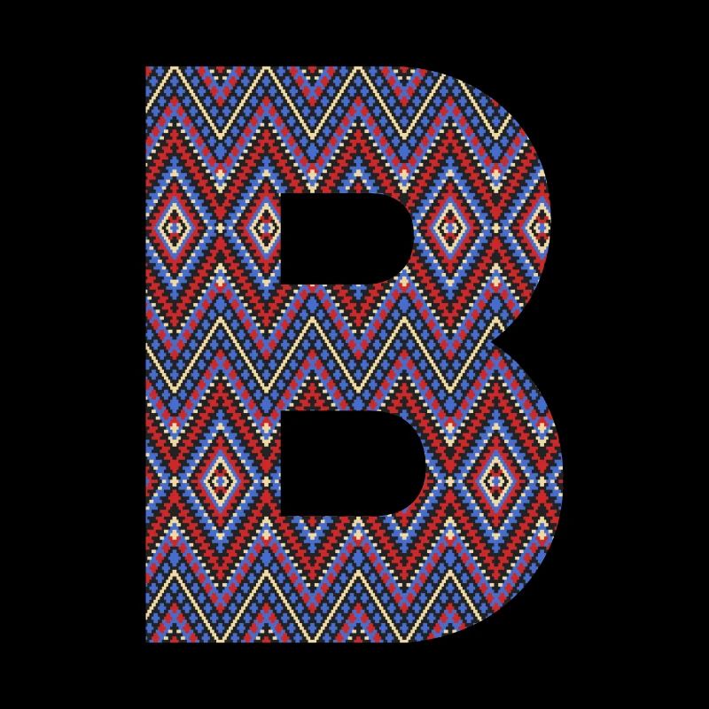 Monogramm Buchstabe B - geometrisches Muster