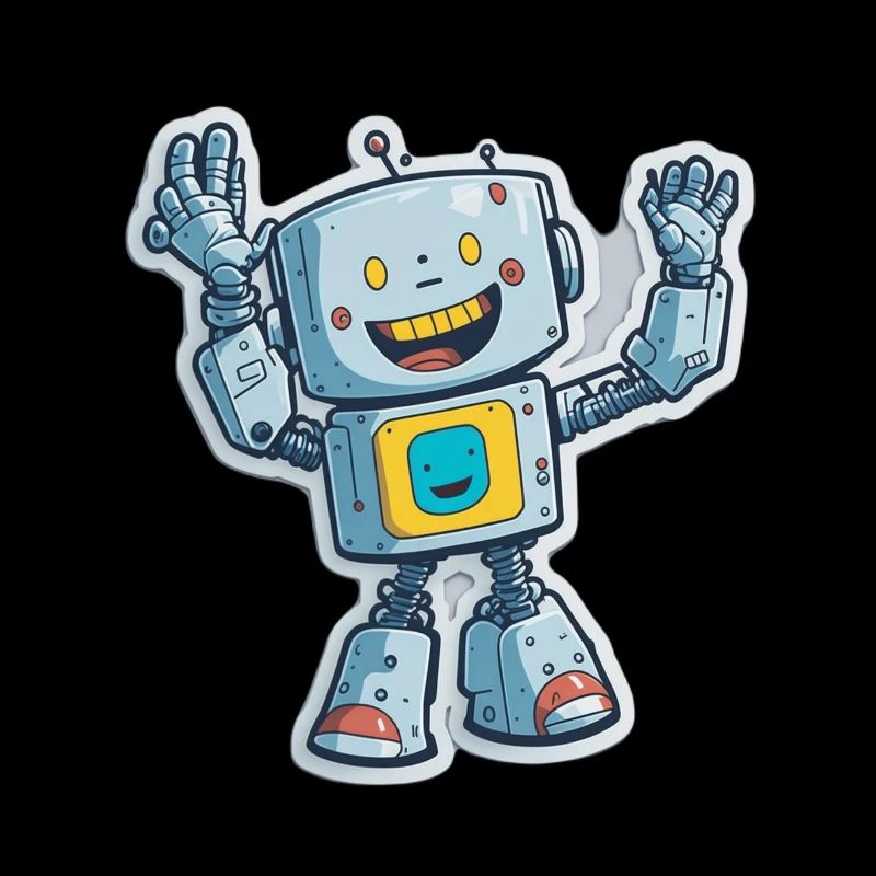 Robot Roboter Comic Cartoon Style