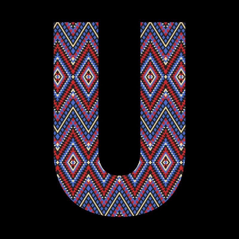 Monogram Letter U- geometric pattern