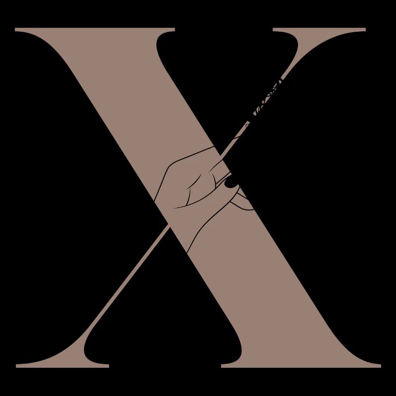 Letter x Magic butterfly
