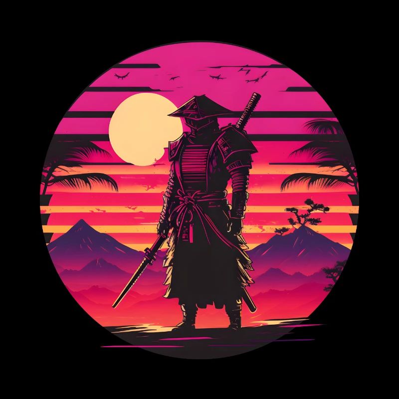 Synthwave Samurai Sunset